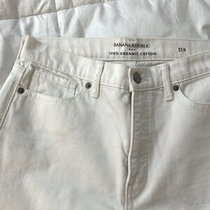 Banana Republic Women's White Organic Cotton Pants